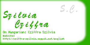 szilvia cziffra business card